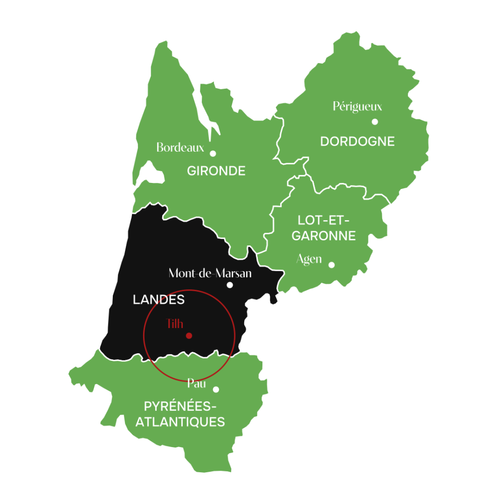 Carte zone d'intervention de Milhau Elagage